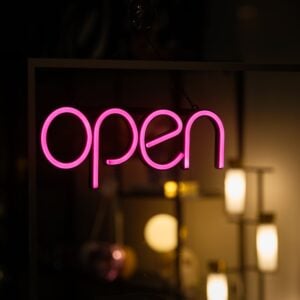 Liating Image Open Sign